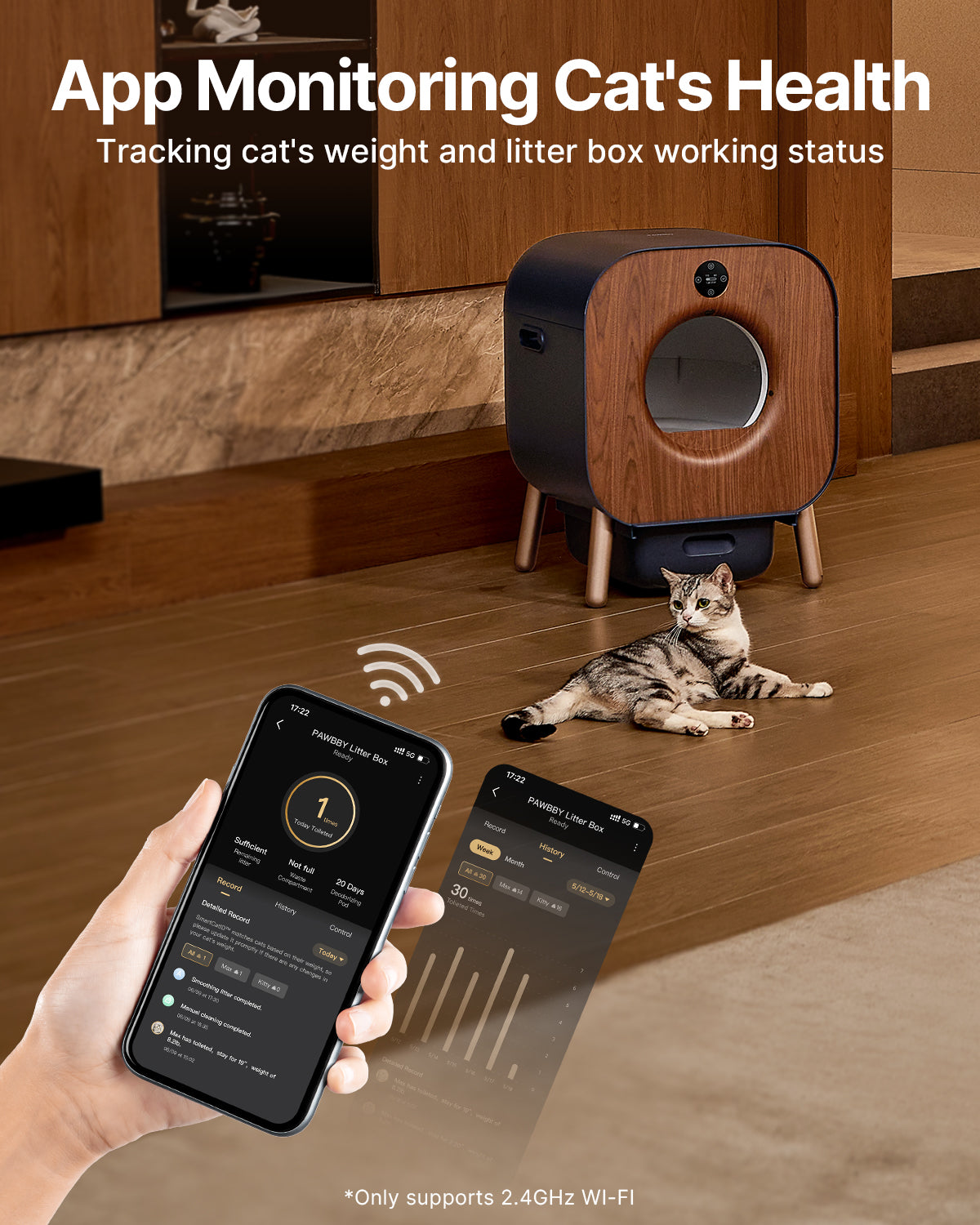 PAWBBY P1 Ultra Self-Cleaning Cat Litter Box